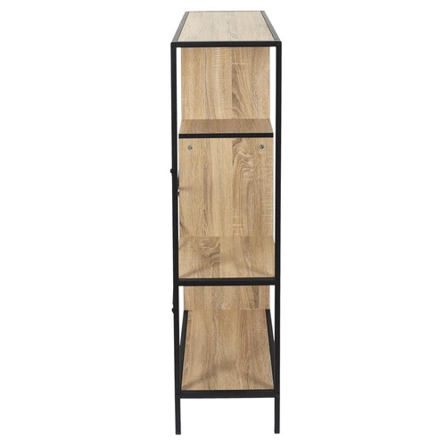Regał loftowy Rack M Intesi na książki i dekoracje do salonu metalowy czarny 80 cm