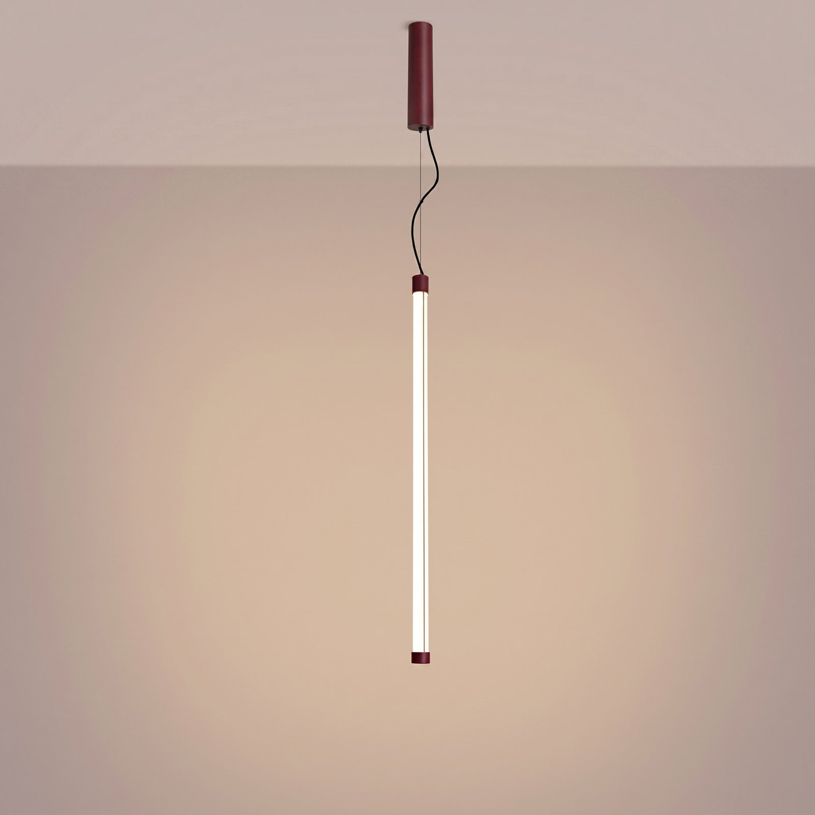 Lampa wisząca TRANG 75 burgund LED regulowana nad wyspę