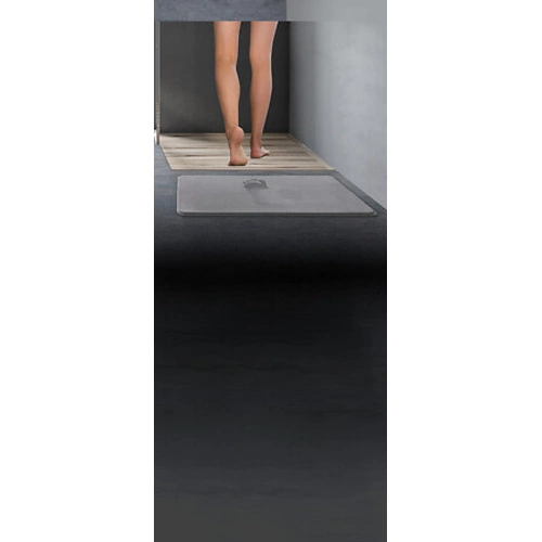 Mata łazienkowa diatomitowa antypoślizgowa szybkoschnąca szara 60x39 cm 5five simply smart