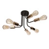 Lampa wisząca Spill czarna 6-punktowa nowoczesna do salonu i jadalni CANDELLUX