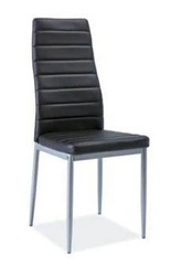 Krzesło Luisa - aluminium/czarny PU