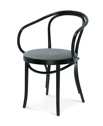 Krzesło drewniane Fameg B-9 z podłokietnikami do jadalni personalizowane retro gięte