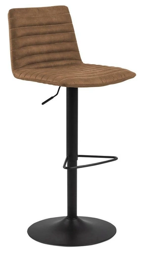 Hoker Kimmy brązowy z oparciem obrotowy tapicerowany nowoczesny do kuchni i wyspy Actona