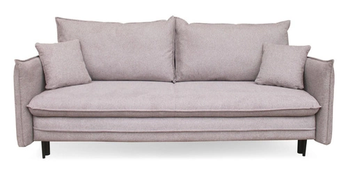 Sofa rozkładana Milagro 3 osobowa z funkcją spania i pojemnikiem do salonu nowoczesna szarobeżowa