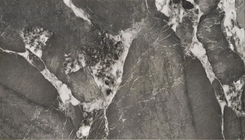 Stół rozkładany do jadalni Asniki nowoczesny czarny marmur spiek metalowe nogi 201x81 cm Intesi