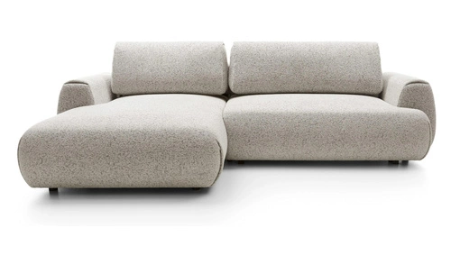 Narożnik z funkcją spania Ljung lewy nowoczesny beżowo-szary z pojemnikiem do salonu