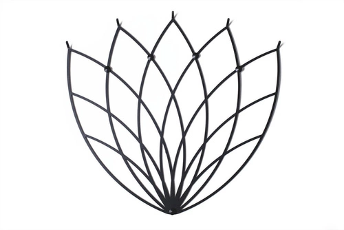 Nowoczesny wieszak ścienny do przedpokoju Lotos M Black POLYHEDRA czarny metalowy