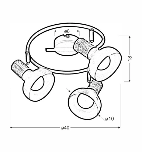Lampa sufitowa Puerto biała 3-punktowa nowoczesna do salonu i jadalni Candellux