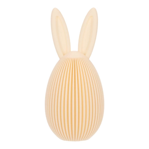 Figurka wielkanocna Jajko z uszami duże Intesi beżowe minimalistyczna dekoracja na stół lub komodę