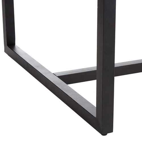 Stół do jadalni Edena 180 cm nowoczesny loftowy drewno akacjowe i czarne metalowe nogi