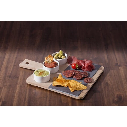 Zestaw do przekąsek z łupka i bambusa