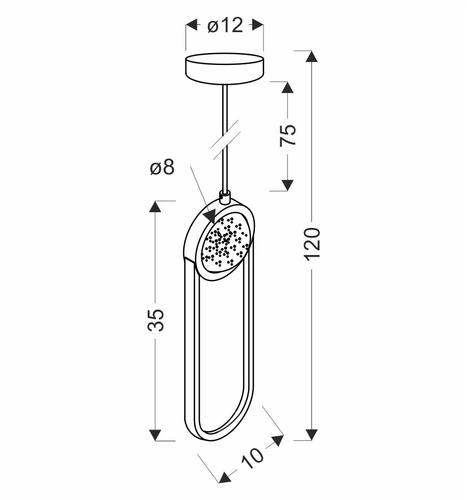 Lampa wisząca LED LACRIMA czarna nowoczesna nad stół do salonu i jadalni 15W 3000K