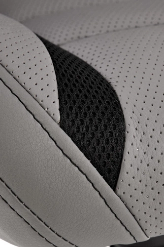 Fotel biurowy ergonomiczny Geran Intesi szary czarny obrotowy z regulacją do biura