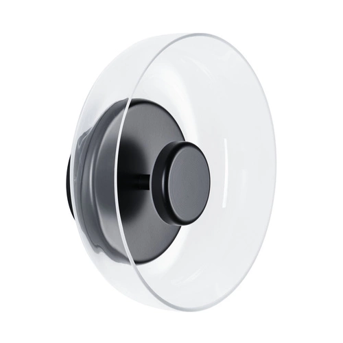 Kinkiet ścienny LED DISCO Step into Design nowoczesny szklany czarny 23 cm do salonu