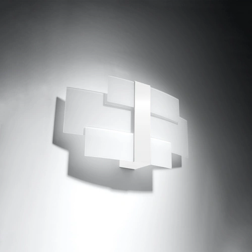 Kinkiet ścienny Celia biały nowoczesny szklano-metalowy do salonu i sypialni Sollux