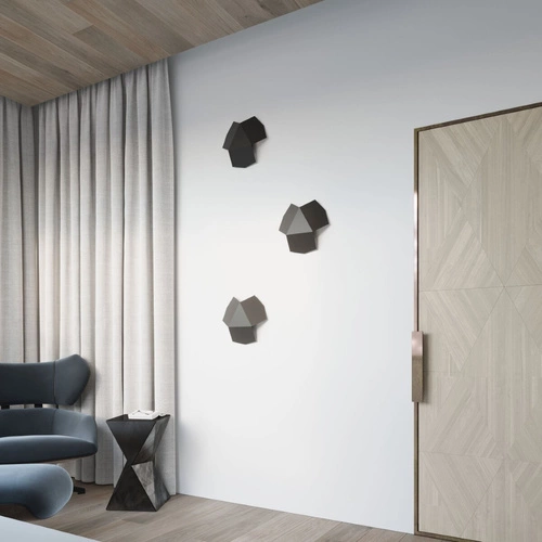 Kinkiet ścienny Tre czarny nowoczesny metalowy do salonu sypialni lub nad lustro 30 cm Sollux