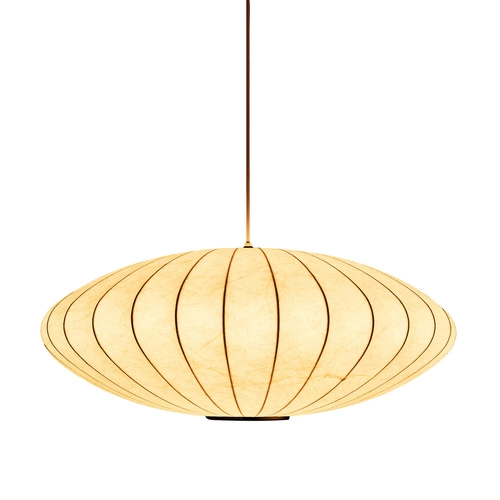 Lampa wisząca SILK FLAT biała 50 cm nowoczesna do salonu i jadalni z regulacją