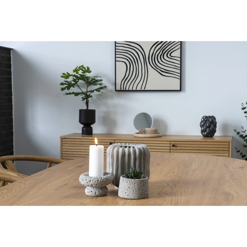 House Nordic taca dekoracyjna okrągła trawertyn 25,5 cm beżowa nowoczesna