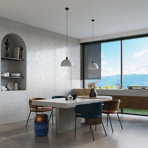 Lampa wisząca betonowa PABLITO szara nowoczesna do salonu i jadalni Sollux 30 cm