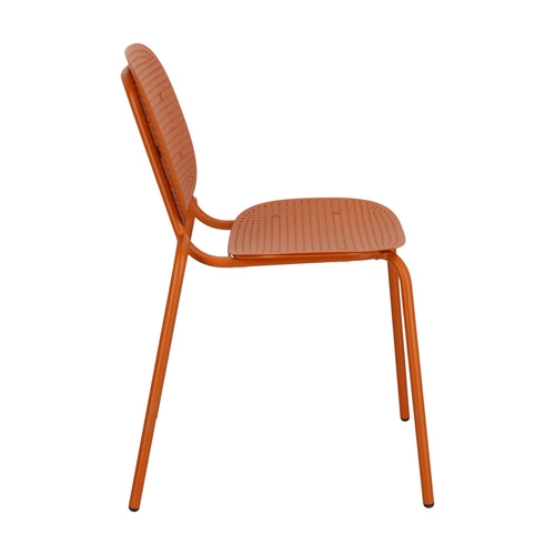 Krzesło metalowe Si-Si Dots SCAB Design nowoczesne do ogrodu tarasu i restauracji pomarańczowe