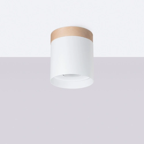 Plafon sufitowy RIF biały nowoczesny skandynawski do salonu, kuchni i sypialni SOLLUX