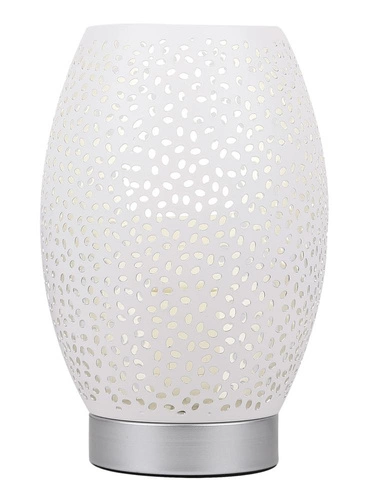 Venus nowoczesna lampa stołowa do sypialni biała metalowa dekoracyjna CANDELLUX LIGHTING