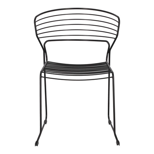 Zestaw 4 krzeseł Hilly czarne