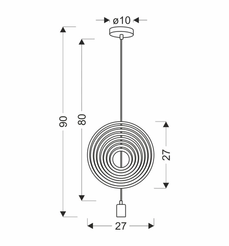 Lampa wisząca Single h8 1x20W E27 iq kids mix kolor