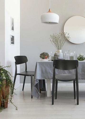 Zestaw 4 krzeseł Nopie black