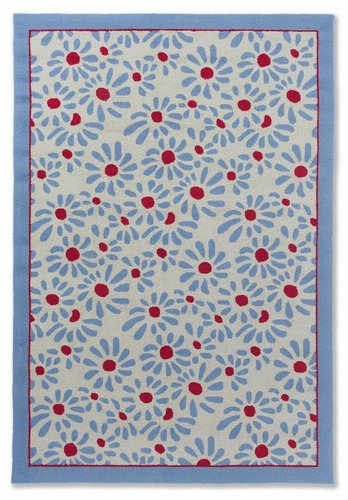 Dywan zewnętrzny do tarasu Laura Ashley Thorncliff Daisy 200x280 nowoczesny kwiatowy