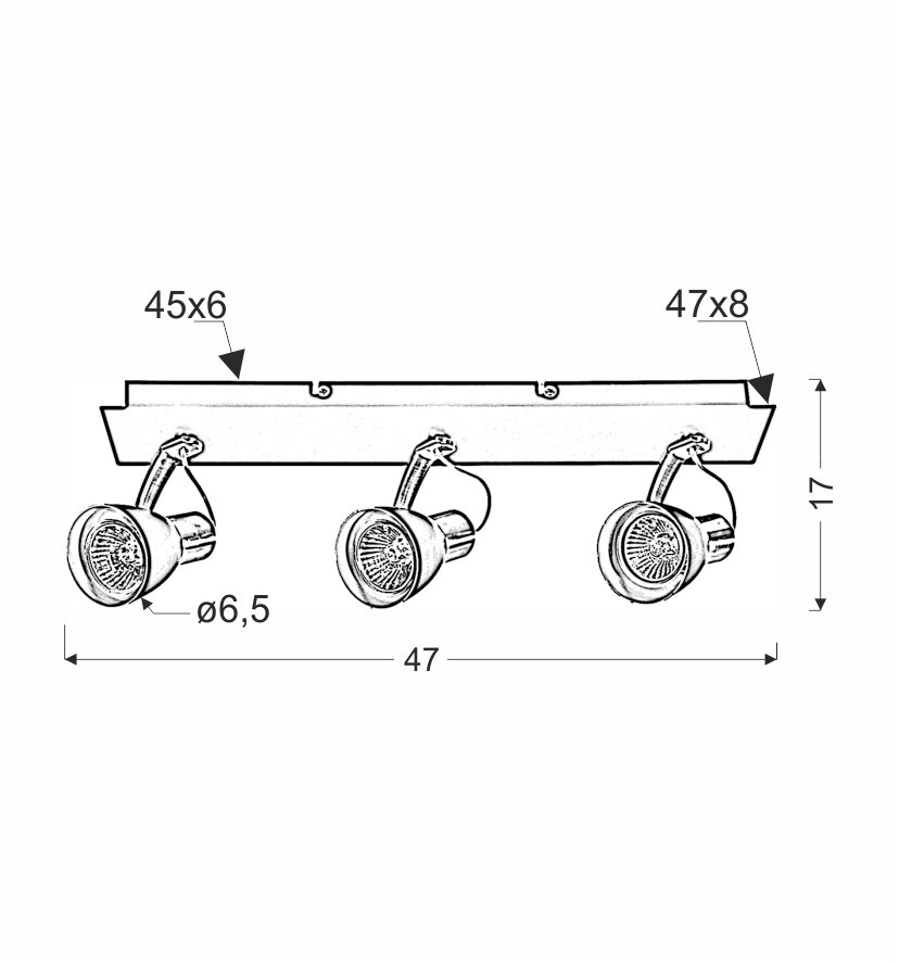 Lampa sufitowa Markus 3-punktowa czarna z miedzianym akcentem regulowana do salonu