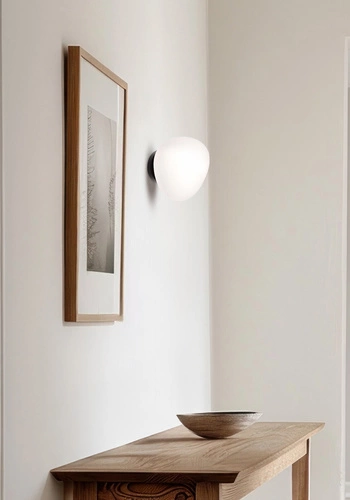 Kinkiet STONES lampa 20cm 1x40W E27 klosz biały