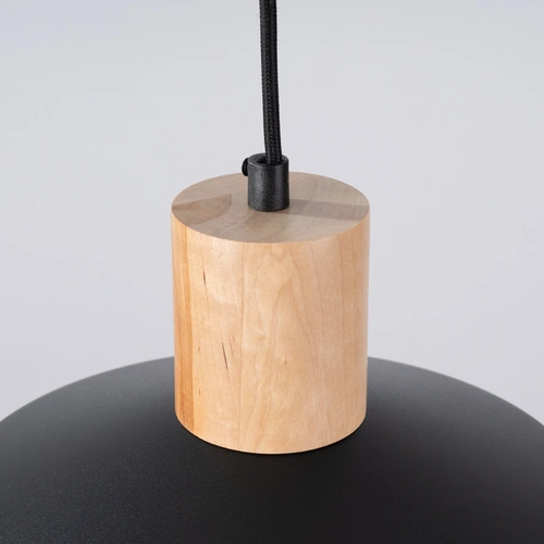 Lampa wisząca FANO czarna nowoczesna do salonu i jadalni skandynawska stalowa 34 cm