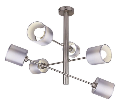 Nowoczesna lampa sufitowa Sax satyna 6-punktowa do salonu lub jadalni CANDELLUX