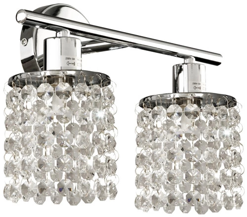 Lampa sufitowa Royal listwa 2x40W G9  chrom+kryształki
