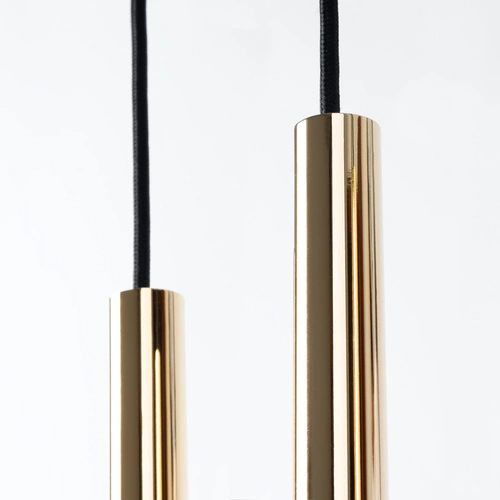 Nowoczesna lampa wisząca Pastelo 3P złoty połysk regulowana do salonu nad stół