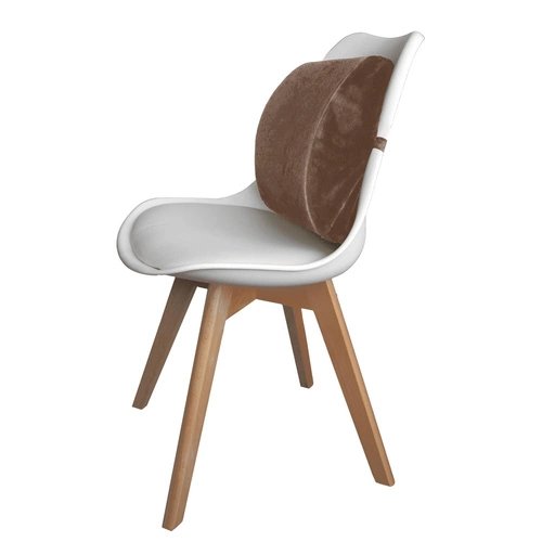 Poduszka na krzesło Sensly Intesi ergonomiczna brązowa z oparciem do biura i salonu