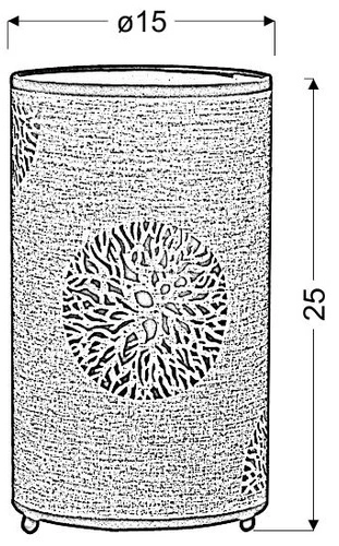 Lampka nocna do sypialni Perla beżowa nowoczesna z abażurem CANDELLUX LIGHTING 25 cm