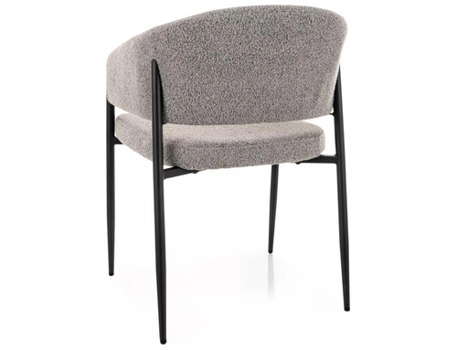 Krzesło Kapia szare z podłokietnikami do jadalni i salonu nowoczesne