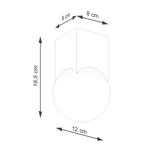 Plafon sufitowy SOLIS nowoczesny drewniany biały do salonu i sypialni 12 cm SOLLUX