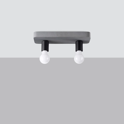 Plafon sufitowy TAVO 2 szary betonowy industrialny do salonu i kuchni Sollux Lighting