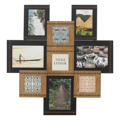 Multiramka na 9 zdjęć Paula Atmosphera czarna nowoczesna ramka na ścianę MDF 10x15 18x13