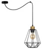 Lampa wisząca Primo p czarny+złoty 1x60W  E27 klosz czarny