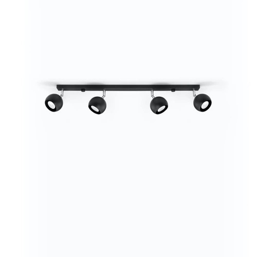 Plafon sufitowy OCULARE 4L czarny nowoczesny metalowy do salonu i kuchni Sollux