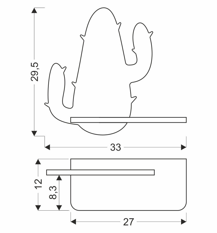 Kinkiet ścienny LED Cactus 2 zielony klasyczny do pokoju dziecięcego z drewna ozdobny CANDELLUX