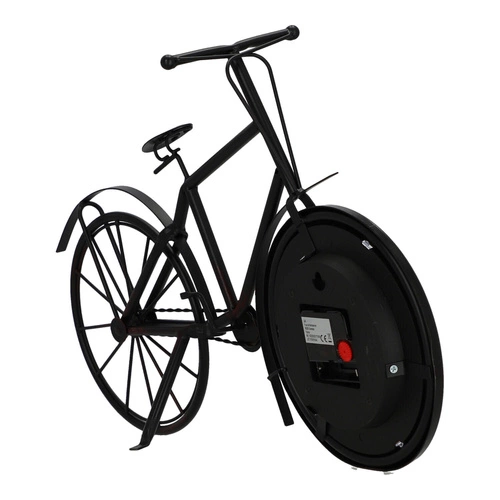 Zegar stojący retro rower Dimitri czarny cichy mechanizm do salonu lub sypialni Atmosphera