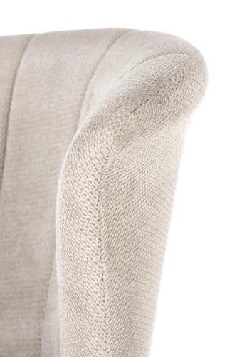 Hoker Cossio welurowy beżowy z oparciem obrotowy regulowany nowoczesny do kuchni Intesi