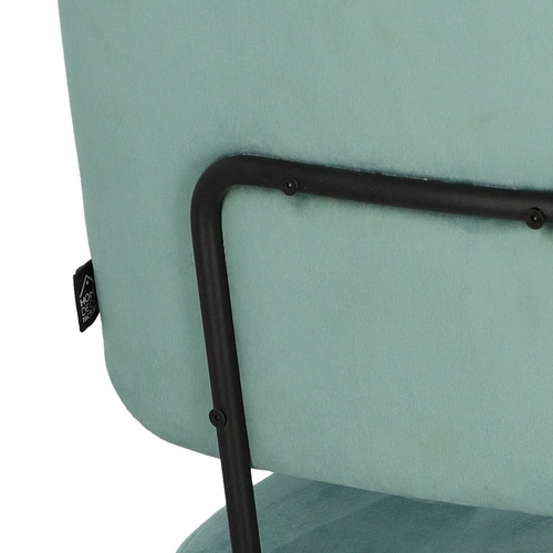 Krzesło tapicerowane Adele Intesi welurowe na płozach szare nowoczesne do jadalni i salonu