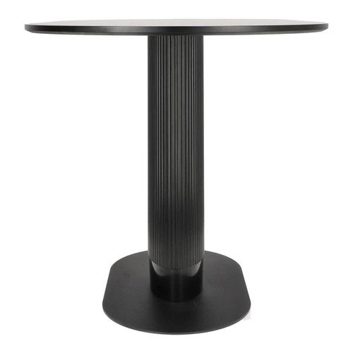 Stół do jadalni Maxim czarny owalny nowoczesny na jednej nodze 120x70 cm Intesi