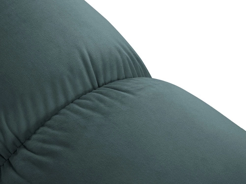 Pufa Bellis niebieska welurowa pikowana glamour do salonu i sypialni 94x94 cm